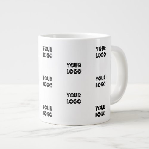 Your Logo Simple Repeating Logo  White Giant Coffee Mug