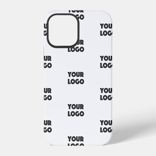 Your Logo Simple Repeating Logo | White Iphone Case (Back)
