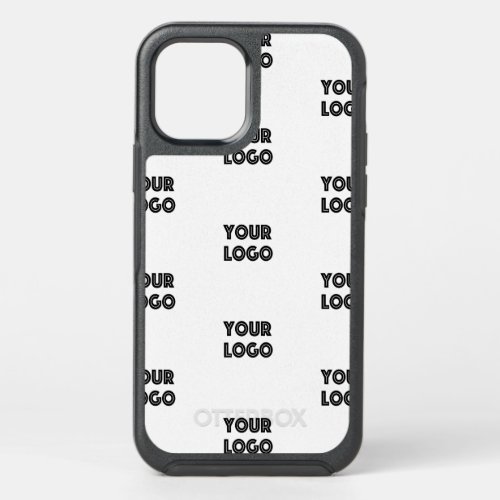 Your Logo Simple Repeating Logo  White OtterBox Symmetry iPhone 12 Pro Case