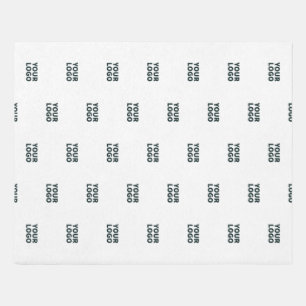 Your Logo Simple Repeating Logo White Outdoor Rug