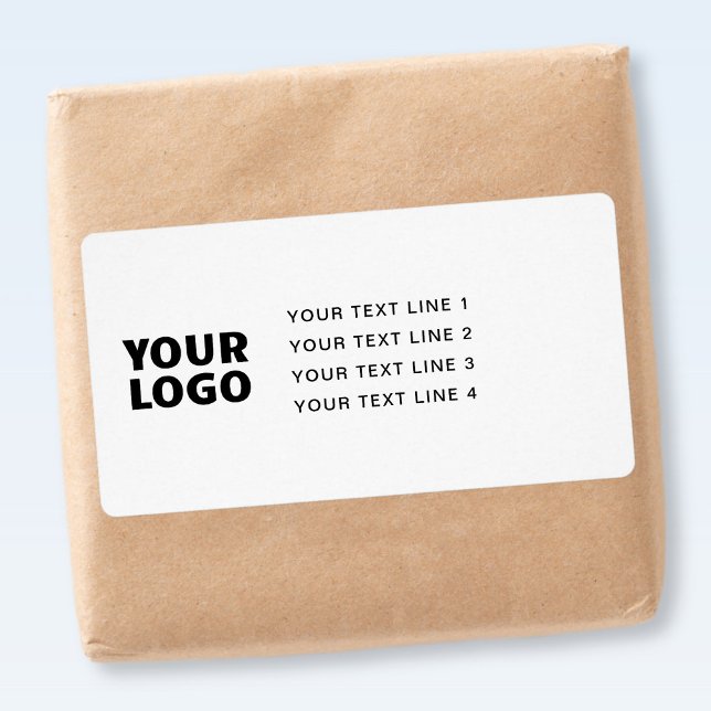 YOUR LOGO | Simple White Return Address Label (Creator Uploaded)