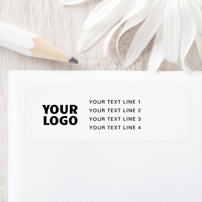 YOUR LOGO | Simple White Return Address Label (Insitu)