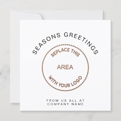 Your Logo Simplistic Corporate Christmas Holiday Card
