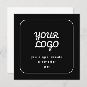 Your Logo & Slogan or other text Black & White Note Card