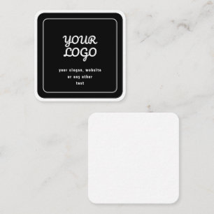 Your Logo & Slogan or other text   Black & White Note Card