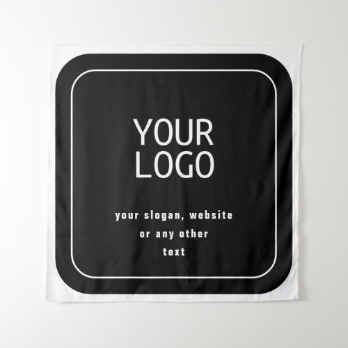 Your Logo  Slogan or other text  Black  White Tapestry