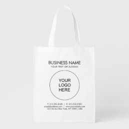Your Logo Slogan Text Website Url Address Template Grocery Bag