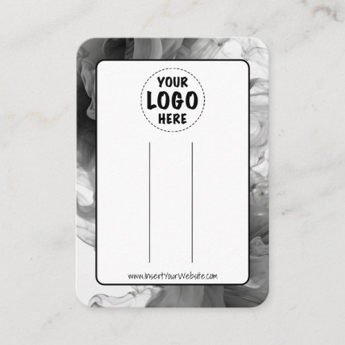 Your Logo Smokey Gothic Bow Hair Clip Display Card