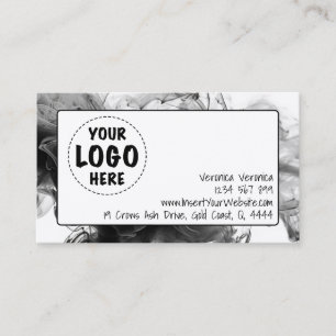 Your Logo Smokey Gothic Monochrome Business Card