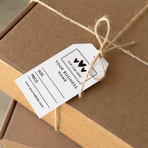 Your Logo Social Media Price Gift Tags