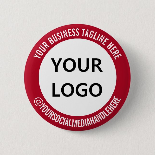 Your Logo Social Media Promotional Button Example (Front)
