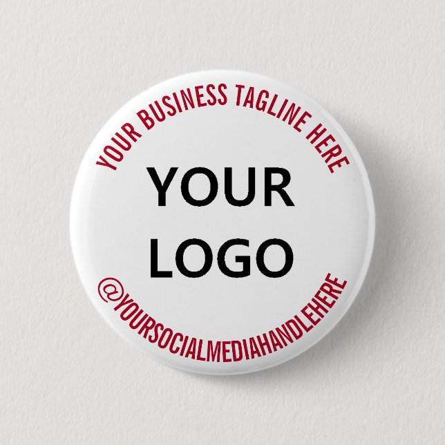 Your Logo Social Media Promotional Button Template (Front)