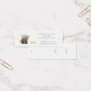 Your Logo Social Media white Clothing Price Tag