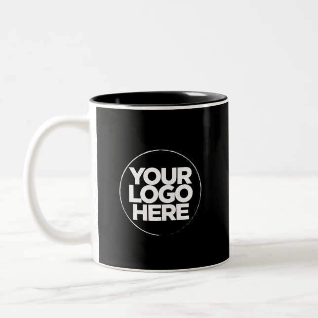 Your Logo Special Colors Black Mugs Template (Left)