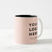 Your Logo Special Colors Golden Hour pink Two-Tone Coffee Mug (Front Right)