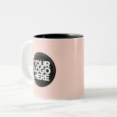 Your Logo Special Colors Golden Hour pink Two-Tone Coffee Mug (Front Left)