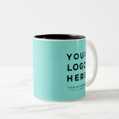 Your Logo Special Colors Turquoise Mugs Template (Front Right)
