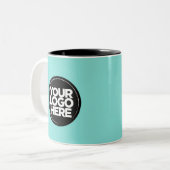 Your Logo Special Colors Turquoise Mugs Template (Front Left)
