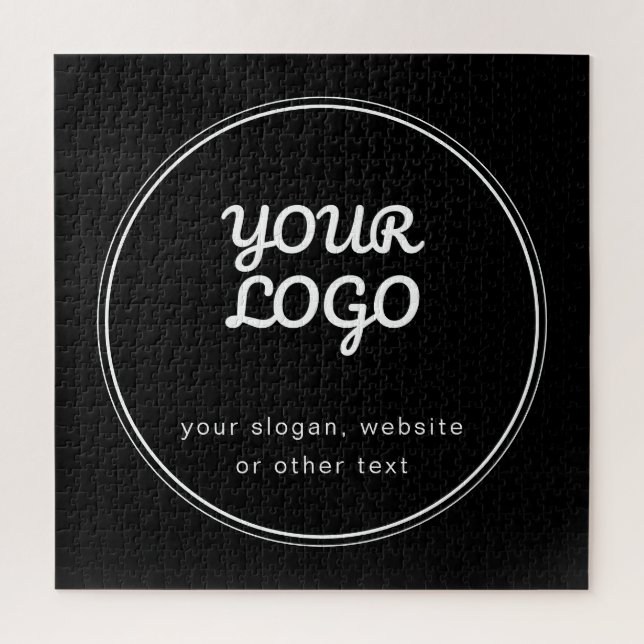 Your Logo Stylish Black & White Design Jigsaw Puzzle (Vertical)