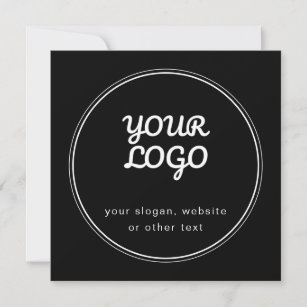 Your Logo Stylish Editable Black & White Invitation