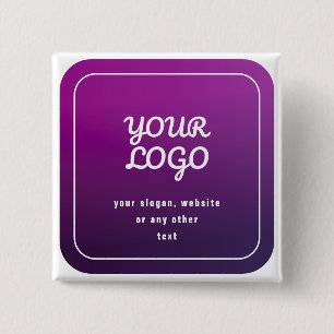 Your Logo & Stylish Light to Dark Purple Ombre Button