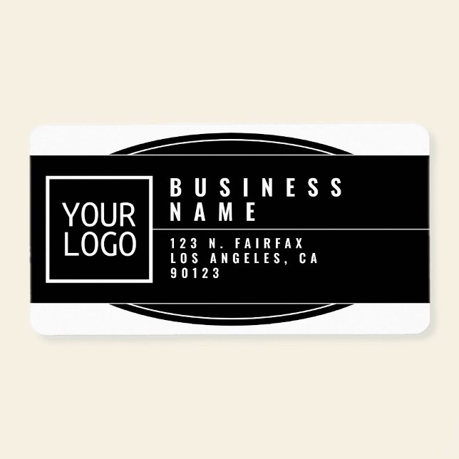 Your Logo Stylized Geometric Return Address Label (Creator Uploaded)