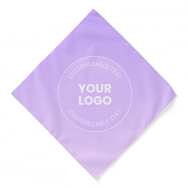 Your Logo | Subtle Lavender Ombre Gradient Bandana (Front)