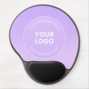 Your Logo Subtle Lavender Ombre Gradient Gel Mouse Pad