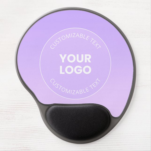 Your Logo | Subtle Lavender Ombre Gradient Gel Mouse Pad (Front)