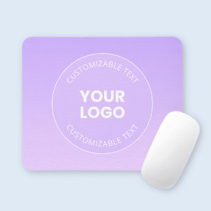 Your Logo Subtle Lavender Ombre Gradient Mouse Pad