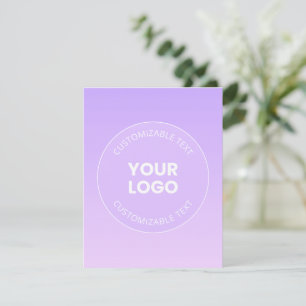 Your Logo   Subtle Lavender Ombre Gradient Note Card