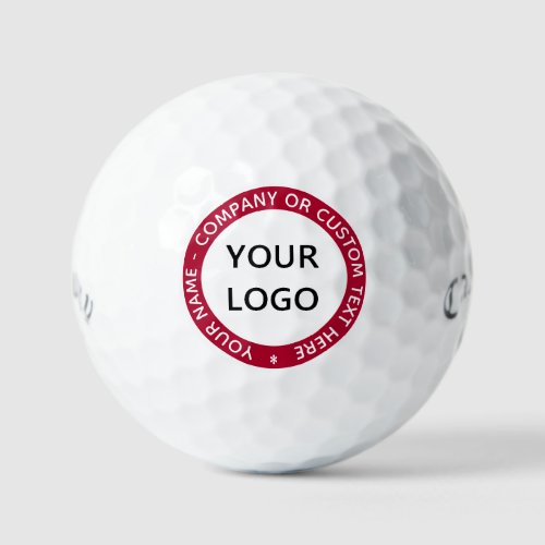 Your Logo Text and Colors Promotional Golf Balls