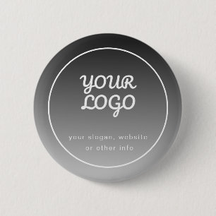 Your Logo & Text Dark Grey Gradient Button