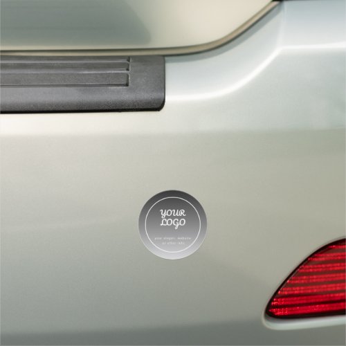 Your Logo  Text  Dark Grey Gradient Car Magnet