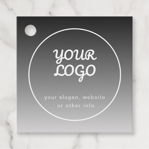 Your Logo  Text  Dark Grey Gradient Favor Tags