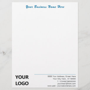 Your Logo Text Font and Colors Business Letterhead