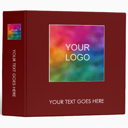 Your Logo Text Here Elegant Design Promotional 3 Ring Binder