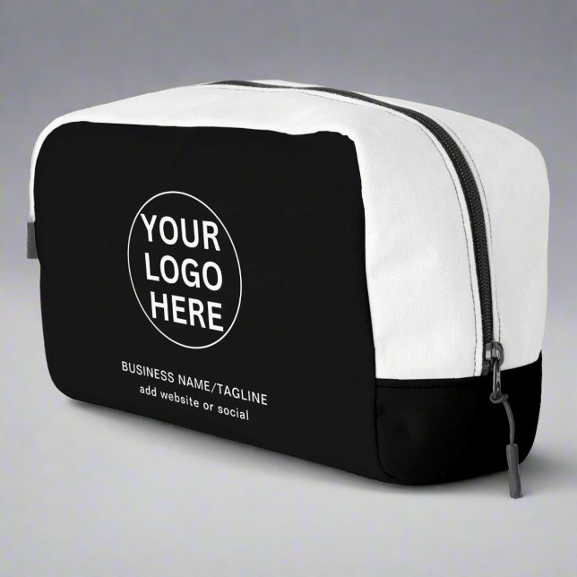 Your Logo & Text Here l Promotional Black & White Dopp Kit (Creator Uploaded)