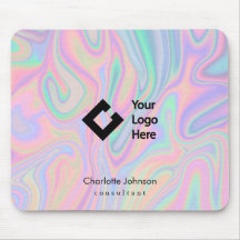Your Logo + Text -  Holographic Iridescent