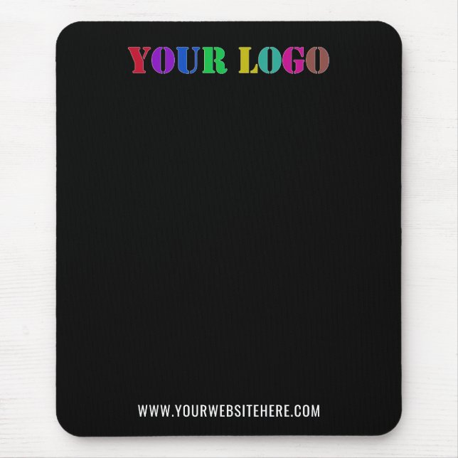 Your Logo Text Info Promotional Business Mouse Pad (Front)