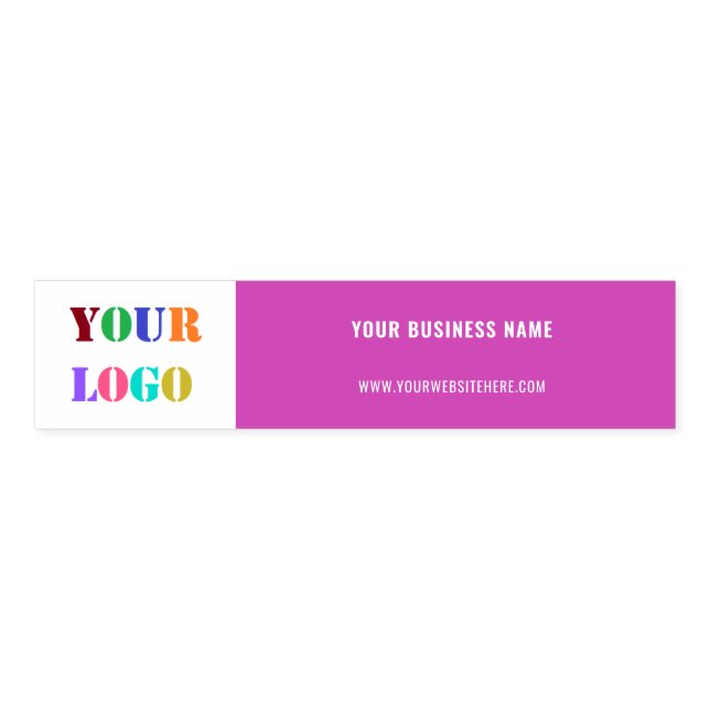 Your Logo Text Personalized Napkin Bands Template (Unfolded)