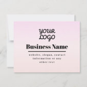 Your Logo & Text | Pink & Peach Ombre (Front)