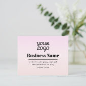 Your Logo & Text | Pink & Peach Ombre (Standing Front)