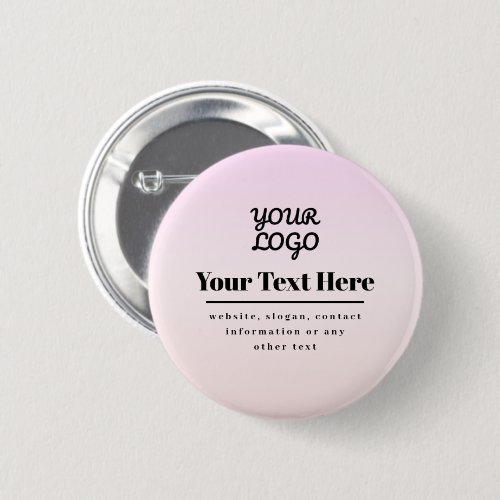 Your Logo &amp; Text | Pink &amp; Peach Ombre Button