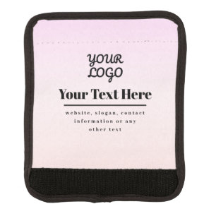 Your Logo & Text   Pink & Peach Ombre Luggage Handle Wrap