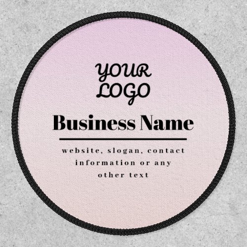 Your Logo &amp; Text | Pink &amp; Peach Ombre Patch