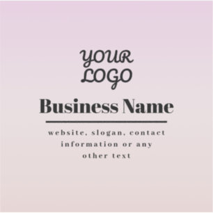 Your Logo & Text   Pink & Peach Ombre Sticker