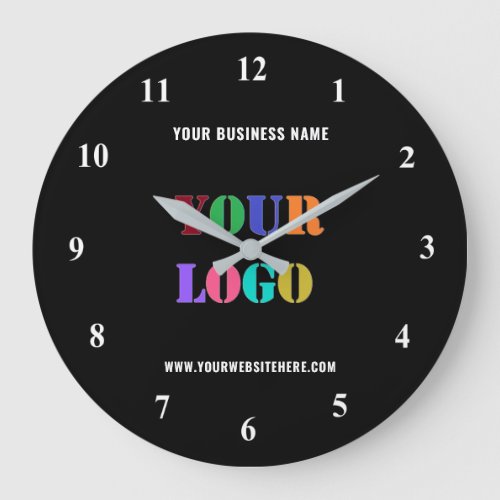 Your Logo Text Promotional Business Wall Clock