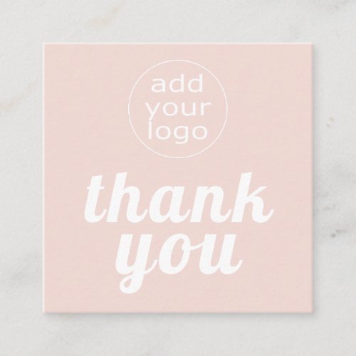 Your logo thank you for your business Insert card 