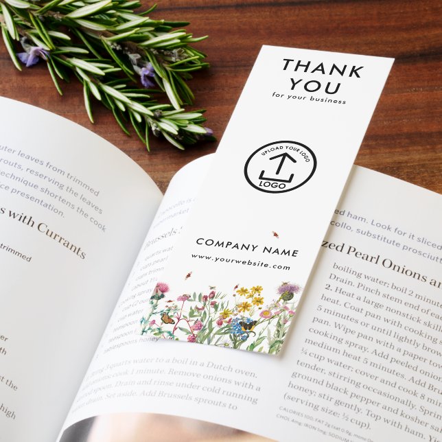 Your Logo Thank You For Your Business Wildflowers Bookmarks (Book)
